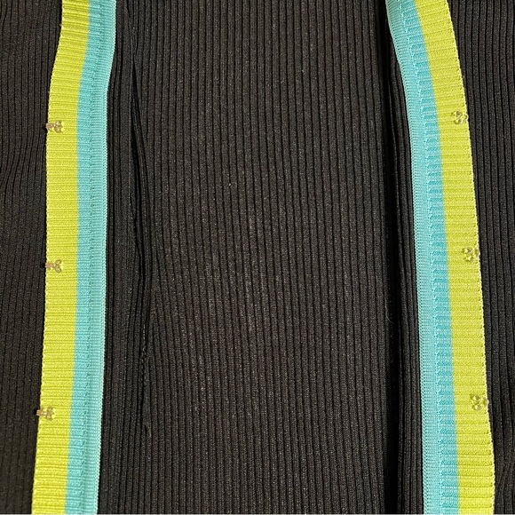 Exclusively Misook Black Green/Blue Trim Long Sleeve Cardigan Sz S - Picture 6 of 12